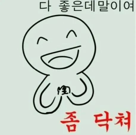 . 조용 다 좋은데말이여 좀 닥쳐 웃으면서 조용히해 그만해 분노 정중하게