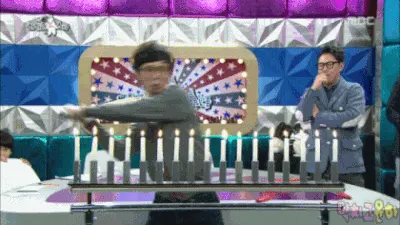 촛불 끄기 야구 방망이 한방 라디오스타 김국진 전설 박력 파워 풀스윙