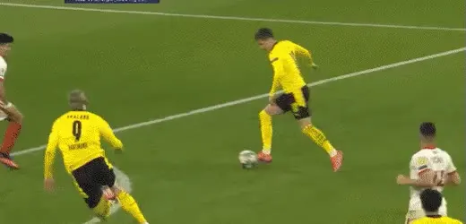 홀란드 도발 세레머니 도르트문트 축구 신남 광기 조롱