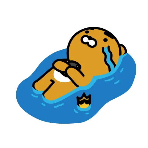 눈물 카톡 카카오 카카오프렌즈 라이언