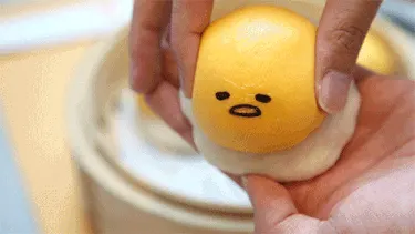 토함 빵 노란색 우웩 구데타마빵 구데타마 표정