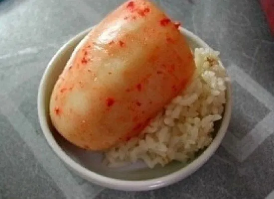 부부싸움 뒷날 총각김치 밥 반찬 안습