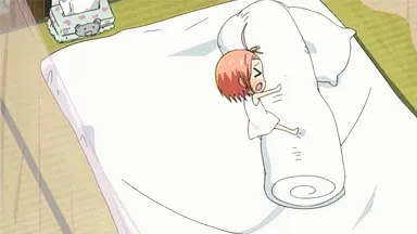 딩굴 아침 일어나기 싫어 움짤 만화 귀여운 이불