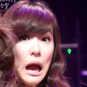 소녀시대 티파니 허컥 놀랄때 입모양 모습 얼굴 깜놀 낙타 뜨아 소시 놀람 깜짝