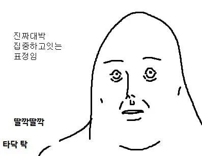 @집중.. 집중 초집중 딸깍딸깍 타닥타닥 게임 작업 열중 진심 표정 짤