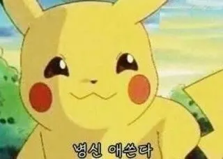 병신 애쓴다 바보 피카추